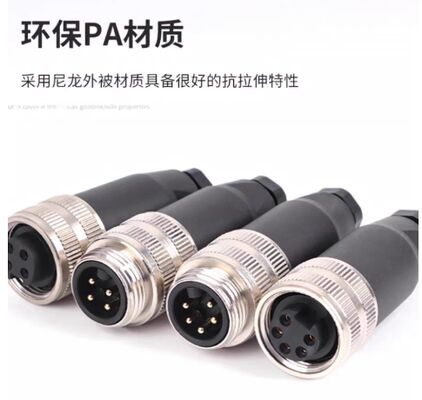 7/8 connector cable plug 3PIN 4PIN 5PIN M22 Servo sensor connector  Mold plug connector
