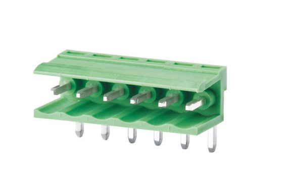 RD HT508R 5.08mm pitch 2P-12P 300V 10A male pin type pulggable connector  plug in terminal block green color