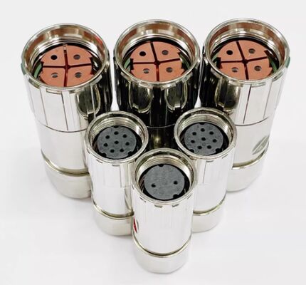 Domestic V90 Servo Motor Connector with 1000V Rating, Wide Temperature Range, and 2/4/8-core Configuration