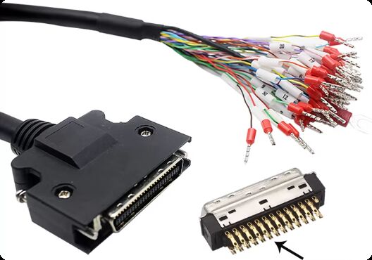 Mitsubishi MR-J4JEJ3 Servo Motor Connector with SCSI 50-pin MR-J3CN1 Plug Featuring Silver Pin Golded Pin and Panel Mount/Cable Mount Options for 1000V Applications