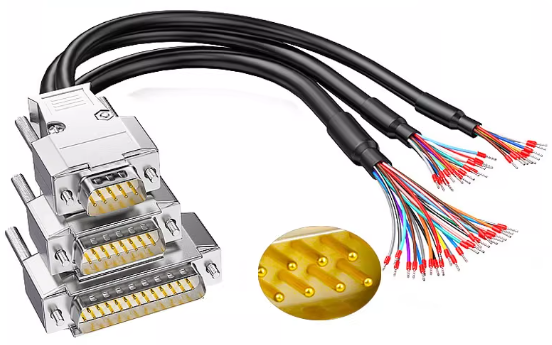 HDB15 Servo Motor Connector with 1000V Voltage Rating Silver Gold-Plated Contacts for Panel and Cable Mount