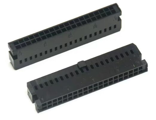 IDC/MIL single bump horn plug FC-2.54mm pitch gold-plated terminals double-row plastic housing connector